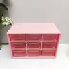 Caja de almacenamiento de escritorio minimalista para sala de estar, seis compartimentos, multi-compartimentos, tipo cajón, caja de escritorio para documentos, caja de almacenamiento a prueba de polvo multicolor