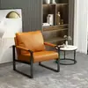 Cadeira de sofá individual nórdica, sofá preguiçoso, cadeira simples de lazer em arte de ferro de luxo leve italiana, cadeira de tigre para sala de estar de apartamento pequeno