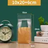 Saco com Fecho Zip e Vedação de Oito Pontos para Embalagem de Alimentos, Chá, Chá de Ervas, Grãos Especiais, Ração para Gatos e Cães, Alta Transparência
