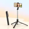 Bastão de Selfie Transfronteiriço R7L Estabilizador Portátil de 1,7m Anti-Tremor R7L Telescópico Controle Remoto Bluetooth Luz de Preenchimento Suporte para Celular