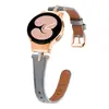 Aplicável para Samsung watch4/5 Pulseira de Couro com Strass em T Perfeito, Embutido, Afinando a Cintura, Pulseira de Couro para Smartwatch