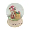 Bola de Cristal Luminosa Personalizada Desenho Animado Flor Fada Globo de Neve Decoração Criativa para Casa Desktop Artesanato de Resina Enfeites