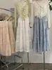 Saia Bolo Omalai com Tule Fluido, Saia Midi de Linha A Franzesa com Babados para Mulheres Primavera/Verão 2026 6776