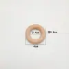 Anillo de madera de haya gancho para cortina madera maciza DIY anillo de madera anillos de fitness para niños ventana romana multiusos