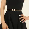 Cinturón de lazo con pedrería nuevo hebilla creativa cadena de cintura de metal vestido vestido cadena de cintura decorativa de primavera venta al por mayor