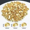 Chapado en Oro Real de 18K Oro Blanco Color Plata Grueso Conservación del Color Cuentas de Flores Torcidas Cuentas Espaciadoras Colgante Colgante Accesorios de Joyería DIY