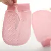 Luvas Pequenas de Malha Anti-riscos Físicos para Bebê Verão Finas Respiráveis Frescas Alta Elasticidade Cordão Luvas Ajustáveis para Bebê