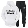 Conjunto de duas peças de moletom com forro de lã estampado para homens e mulheres, calça e suéter, estilo esportivo casual europeu e americano, para estampar logo