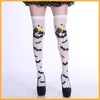 Calcetines de rodilla de Halloween para chicas JK Cos Festival de Fantasmas Calcetines Divertidos Estampados Fantasma Colorido Murciélago Calcetines de Stock
