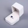 Caja de Joyería de Terciopelo Caja Personalizada Roja y Negra para Anillos Caja de Empaque para Joyería Nuevo Par de Cajas para Anillos Aretes Caja de Joyería Logo