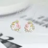 2026 Novo Modelo Brincos de Coelho com Zircônia Micro-Incustada para Mulheres Studs de Prata S925 Brincos Doces e Elegantes da Moda Atacado