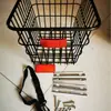 Canasta Trasera para Bicicleta, Canasta para Bicicleta de Montaña, Canasta Plegable para Niños, Canasta de Almacenamiento para Portaequipajes Trasero de Bicicleta, Canasta para Mochila Escolar de Bicicleta