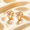 Xuping Brazaletes Rusos Transfronterizos para Oreja, Aros Color Oro de 18K con Incrustaciones de Diamantes, Joyería de Lujo Ligero de Alta Gama al por Mayor para Mujeres