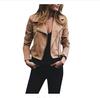 Blusa corta con solapa y cremallera oblicua para mujer, otoño e invierno, 2019, Amazon AliExpress