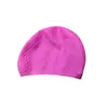 Gorro de natación para adultos de silicona de alta elasticidad, unisex, impermeable, protector de oídos, diseño de gota de agua, especialmente diseñado para entrenamiento en piscina, gorro de natación antideslizante