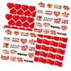 Pegatinas Faciales Decorativas para el Día Nacional 2026, Pegatinas Adhesivas de Secado Lento, Pegatinas de Mano con Bandera en Forma de Corazón, Pegatinas de Atmósfera con Texto de Ánimo, Pegatinas de Bandera Adhesivas de Secado Lento