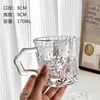 Taza de Vidrio Glacier Color Rojo Rosa Estilo Ins con Asa, Alto Valor Estético, Adecuada para Uso en Casa, Taza para Bebidas, Taza de Café, Taza para Bebidas Frías, Taza de Leche