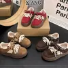Couro Genuíno Super Macio Solado Grosso Sapatos de Treino Alemães Sapatos Femininos 2026 Outono Inverno Novos Estudantes Versátil Casual Sapatos Esportivos Sapatos de Pão