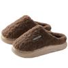 Pantuflas de Algodón para Mujer Invierno 2025 Nuevas para Casa Interior Forradas de Felpa Cálidas Suela Gruesa Antideslizantes Zapatos Peludos Pantuflas de Algodón para Pareja