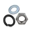 Tuercas de Color Natural Grado 4.8 Estándar Nacional, Tuercas Hexagonales, Arandelas Planas, Arandelas de Resorte, Juego Combinado de Tres Piezas M3M4M5M8M42