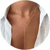 Cadena de Papel con Cadena de Cuchilla Simple y Única Collar en Capas de Plata Joyería para Mujer Venta al por Mayor Cobre