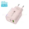 Carregador A+C 65W com Luz, Adaptador de Energia 5V2A12W, Qc3.0, Estoque Global, Envio em 24h