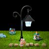 Mini Poste de Rua Luz de Noturna Micro Paisagem Poste de Rua Modelo Plástico Brinquedos Luminosos Infantis Luz de Atmosfera Decorativa Pequenos Enfeites