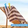 Pinza para Toalla de Playa, Pinza para Silla, Colgador de Toallas, Pinza de Plástico para Ropa, Pinza Colgante, Colgador de Toallas para Silla de Piscina, Pinza Extra Grande para Silla de Playa