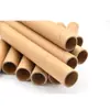 Tubo de Papel Kraft Tubo Hueco Almacenamiento de Pósteres Caligrafía Tubo de Papel Embalaje Tubo de Papel Redondo Trapo Perezoso Tubo de Papel Núcleo de Papel