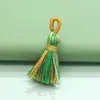 Pulseira com Pingente de Bobina e Borla Colorida Céu Estrelado Acessório Mini Borla Tecida à Mão Ornamentos de Corda para Pendurar Brocado Song