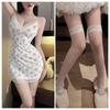 Lingerie Sexy Pure Desire Saia Deslizante Floral plus size Vestido de Cama de Renda Pode Sair na Cama Provocando Pijamas Tentação