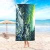 Toalla de playa DIY con impresión de comercio exterior transfronterizo de Europa y Estados Unidos, toalla de baño de microfibra de secado rápido de terciopelo de doble cara, toalla de playa