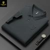 Paisenlong Camiseta Polo Masculina de Algodão Puro Piquet Manga Curta Verão Casual Tamanho Grande Bordada Gola Lapela Camiseta Polo Masculina