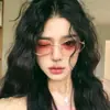 2025 Nuevas Gafas de Sol Deportivas para Exteriores Futuristas Y2K Metal Ojo de Gato Degradado Rosa Mujer Tendencia de Gafas de Sol de Alta Gama-