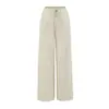 Pantalones Rectos de Lino Tencel Vintage para Mujer, Pantalones Largos Casuales de Verano