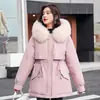 Parka Transfronteriza para Mujer, de Longitud Media, Nuevo Estilo Invierno 2025, Forrada de Polar, Abrigo de Algodón Engrosado, Chaqueta Casual de Algodón tipo Plumífero, Moderna