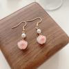 Qingdao Joyería Nuevo Color Caramelo Garra de Gato Gancho para Oreja Pendientes Lindos Pequeños Fragancia para Mujer Pendientes de Diseño de Nicho Ins para Mujer