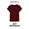 Lyocell [Sensación Fresca] 26 Verano Tencel Lana Básico Versátil Top Cuello Redondo Manga Corta Blanco y Negro Camiseta para Mujer