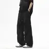 Pantalones de paracaidista plisados estilo americano transfronterizos para hombre, de verano, finos, ropa de trabajo, seda helada, secado rápido, holgados, rectos, pantalones casuales