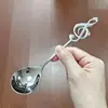 Acero Inoxidable de Grado Alimenticio 304 Cuchara Creativa para Notas Cuchara Principal para Comida Cuchara para Niños Estudiantes Cuchara para Arroz Cuchara para Revolver Postre