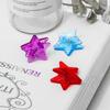 Clip pequeño de estrella de cinco puntas transparente creativo color lindo carpeta de plástico carpeta de papel carpeta decorativa para fotos de sesión