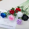 Buquê de Rosas Simuladas, Flores de Seda, Flores para Decoração de Mesa de Sala de Estar, Flores Artificiais de Plástico, Flores Secas, Rosas para Palco de Casamento, Celebração de Casamento