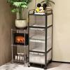 Armário Rotativo de Porta Cesta de Lanches e Vegetais Prateleira de Armazenamento Chão da Cozinha Multi-Camadas Armazenamento de Panelas Prateleira de Armazenamento Carrinho