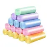 Color 5 Rollos Boca Plana Venta al por Mayor Cocina Hogar Roll-on Punto de Ruptura Boca Plana Bolsas de Basura Clasificación Bolsas de Plástico Desechables