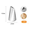 Boquilla de acero inoxidable grande para uso transfronterizo, boquilla para galletas sin costuras, herramienta de horneado para decoración de crema de pasteles