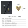 Pendientes de Aleación de Titanio F136 Corazón de Diamante V Incrustados con Circonita Clavos de Hélice Versátiles de Gama Alta Clavos para Labios Joyería para Piercings de Titanio G23