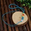 Contas de jade de mão com cordões penduráveis, pontas de cordão em fatia de jade, nó chinês DIY, sachês em estoque, ornamentos de jade e cordões decorativos para pendurar