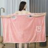 Talla única Toalla de baño portátil para mujer adulta sin tirantes con tirantes falda de baño suave absorbente baño especial toalla de baño de forro polar de coral al por mayor