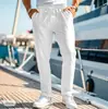 Comercio exterior pantalones de hombre pantalones de verano pantalones de playa cordón cintura elástica recto color liso cómodo diario moda calle
