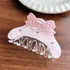 2026 Nuevo Estilo Pinza para el Cabello de Plástico con Forma de Lazo Grande para la Parte Posterior de la Cabeza Peinado de Cola de Caballo de Gama Alta Pinza de Tiburón